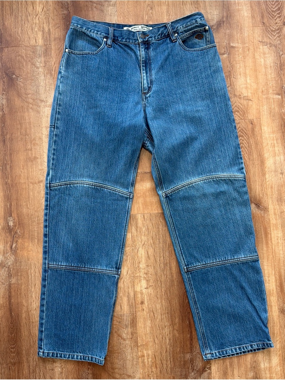 Harley-Davidson Double Knee Jeans Mens Reinforced Aramid Lined Motorcycle Biker